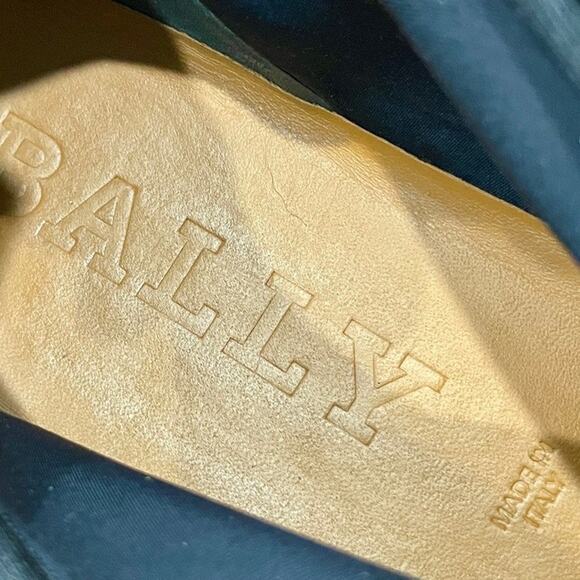 BALLY SNEAKERS MILITARY GREEN NEOPRENE BLACK LEATHER SZ 13 MADE IN ITALY - Picture 3 of 16